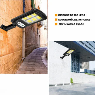 Mini luz solar LED con mando y sensor de movimiento